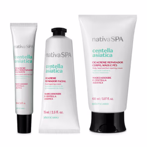 Combo Cicacreme Nativa SPA Centella Asiática: Reparador Corporal 150ml + Multirreparador Calmante 30ml + Reparador Facial 75ml