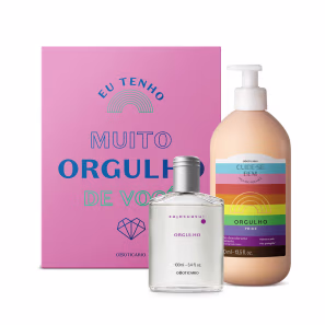 Combo Presente Orgulho: Insensatez Desodorante Colônia 100ml + Loção Corporal Cuide-se bem 400ml + Caixa de Presente