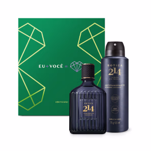 Combo Presente Botica 214 Verano en Firenze Fougère Aromático: Eau de Parfum 90ml + Antitranspirante Aerossol 75g + Caixa de Presente