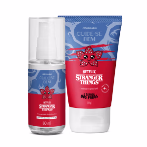 Combo Netflix Stranger Things: Aromatizador de Ambiente 60ml + Máscara Facial Peel Off 50g