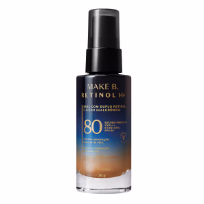 Base Líquida Cor 60 com FPS 80 Make B. Retinol H+ 26g