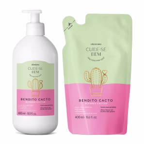 Combo Cuide-se Bem Bendito Cacto: Loção Corporal 400ml + Refil 400ml