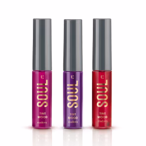 Combo Batom Líquido Soul Tint Mood: Rosado Energy + Vermelho Happy + Uva Relax