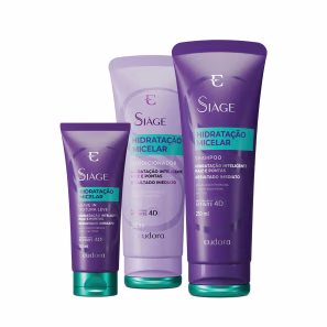 Combo Siàge Hidratação Micelar: Shampoo 250ml + Condicionador 200ml + Leave-In 100ml