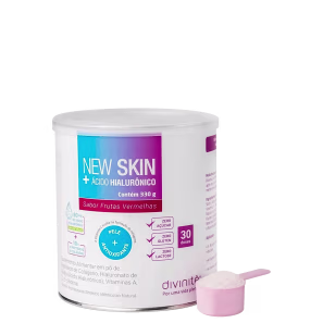 Divinitè New Skin + Ácido Hialurônico Frutas Vermelhas - Suplemento Alimentar em Pó 330g