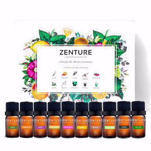 Kit Zenture 10 Óleos Essenciais Puros Aromaterapia Completa