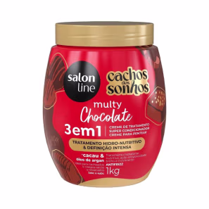 Creme de Tratamento 3 em 1 Cachos dos Sonhos Multy Chocolate 1kg