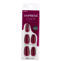 Kiss New York Impress Color Bailarina Beet Snacks - Unhas Postiças Autocolantes (30 Unidades)