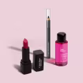 Combo Mini Make Básica: Batom Vermelho 1,6g + Lápis de Olhos Preto 600mg + Óleo de Limpeza Facial 30ml