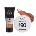 Combo Make Vult: Pó Compacto Cor 5 FPS 90 6g + Sérum Facial BB Cream FPS 60 30ml