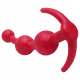 Aine Balls Massageador 13cm x 3cm Vermelho - Plug Anal em Silicone (4)