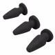 Kit Aine Butt Flexível Preto - Plug Anal em PVC (3 Produtos) (3)