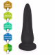 Aine Tongue PVC Flexível Preto - Plug Anal Grande (6)