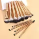 Kit 14 Pincéis Maquiagem MAANGE Base Sombra Corretivo Blush Premium - Dourado Prateado (4)