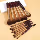 Kit 14 Pincéis Maquiagem MAANGE Base Sombra Corretivo Blush Premium - Dourado Prateado (2)