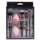 Kit de Pincéis e Esponja Real Perfection – 7 peças | Classic Black Collection (1)