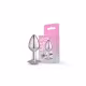 Plug Anal Bicolor com Joia Cravejada Pequeno Lite Plug Prata e Rosa
