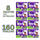 Kit c/ 8 Pacts com 20 Fraldas - 160 fraldas - Fralda Descartável Cremer Jumo Tamanho XG (3)