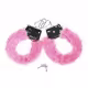Algemas de Metal com Pelúcia Linha Hand Cuffs - Rosa