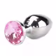 Plug Anal Jóia com Cristal em Metal Grande - Pink (5)