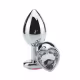 Plug Anal Jóia em Aço M Base Coração e Cristal Colorido - Vermelho (4)
