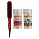 Kit Cera Fixadora de Cabelo Edge Fixer Kiss New York: Original e Pêssego + Escova para Acabamento e Penteado ProArt (4)
