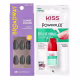 Kit Kiss New York: Unhas Postiças Stiletto Médio Cool Mint e Cola De Unhas 3g (1)