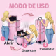 Maleta Carrinho 2 em 1 Klass Vough 2 Andares 4 Rodinhas Rosa com Brilho DB-913R (7)