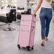 Maleta Carrinho 2 em 1 Klass Vough 2 Andares 4 Rodinhas Rosa com Brilho DB-913R (3)