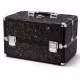 Maleta de Maquiagem Cisne Linha Shine Preto Glitter e Preto com 3 Bandejas Csn-5171b (1)