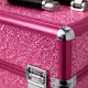 Maleta de Maquiagem Cisne Linha Shine Pink Glitter e Rosa com 3 Bandeja com divisoria Csn 5192B (6)