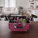 Maleta de Maquiagem Cisne Linha Shine Pink Glitter e Rosa com 3 Bandeja com divisoria Csn 5192B (5)