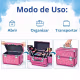 Maleta de Maquiagem Cisne Linha Shine Pink Glitter e Rosa com 3 Bandeja com divisoria Csn 5192B (7)