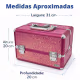 Maleta de Maquiagem Cisne Linha Shine Pink Glitter e Rosa com 3 Bandejas Csn-5171b (3)