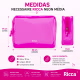 Necessaire Ricca Rosa Neon Média Cód.3600 (5)