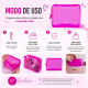 Necessaire Ricca Rosa Neon Média Cód.3600 (7)