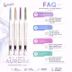 Kit Luisance Aurora: 4 Lápis Holográfico Com Apontador: Cristal, Púrpura, Verde e Dourado (6)
