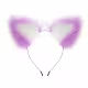 Plug Anal Pompom Lilás com Tiara Orelhas de Gato + Grampos p/ seios em Metal e Laço Gargantilha (1)