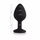 Sexy Import Tamanho P 7cm x 2,8cm Preto com Pedra Vermelha - Plug Anal em Silicone (3)