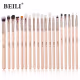 Conjunto de Pincéis Maquiagem Preto BEILI, 10-19 Pcs Natural FE19