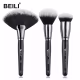 Kit de Pincéis Maquiagem Profissional BEILI Preto - Pó, Base, Mistura BX-N3