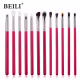 Conjunto de Pincéis Maquiagem Preto BEILI, 10-19 Pcs Natural HE12