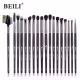 Conjunto de Pincéis Maquiagem Preto BEILI, 10-19 Pcs Natural BX-E18