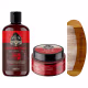 Kit Shampoo 230ml Pasta Barba Negra Pente Curvo Don Alcides (1)