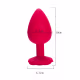 Plug Anal em Silicone Vermelho com Formato de Rosa Grande (2)