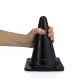 Aine Formato de Cone Reto P 20cm x 10cm Preto - Plug Anal em PVC Flexível (3)