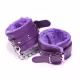 Sexy Import Pelúcia Aveludada 5,5cm x 9cm Roxo - Algema Bracelete em Couro (2)