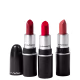 Kit M·A·C Frosted Firework Fireworked Like a Charm Lipstick Red (4 Produtos) (2)
