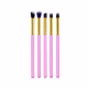 Kit Pincel Sombra Kabuki Com 5 Pincéis Cor Rosa