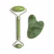 Rolinho Massageador  Jade + Placa Gua Sha p/ Drenagem Facial (1)